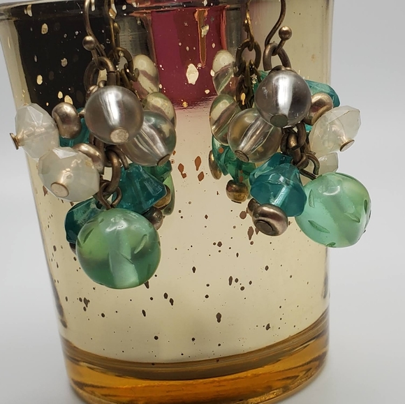 Blue and Green Earrings - Picture 3 of 13